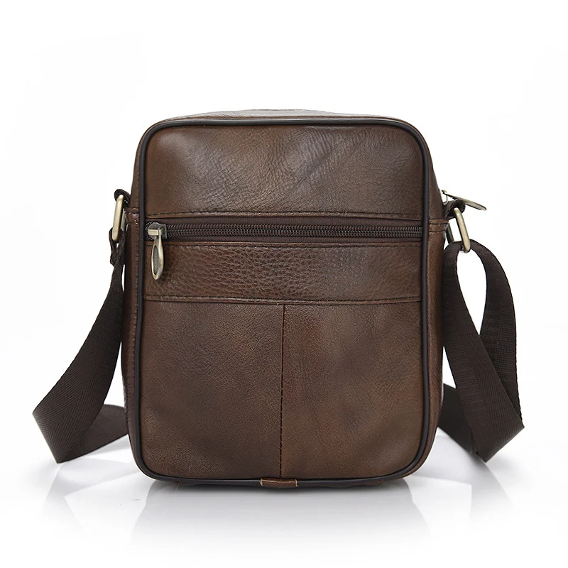  Brand Designer Brown Bag Men Handbags Leather Genuine Cowhide Vintage Male Messenger Bags Business  - 32707040909