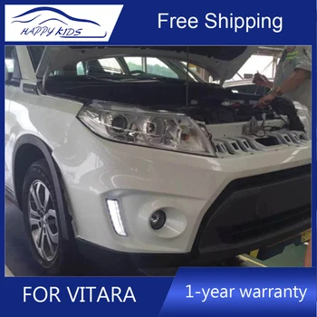 

Car styling Led drl for Suzuki Vitara 2016-2018 led drl daytime light for vitara led with Yellow Running signal fog lamp cover