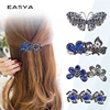 EASYA-Barrettes de cheveux Vintage en métal | Clips de cheveux en cristal avec strass fleur papillon, accessoires pour cheveux pour femmes filles, couvre-chef ► Photo 1/6