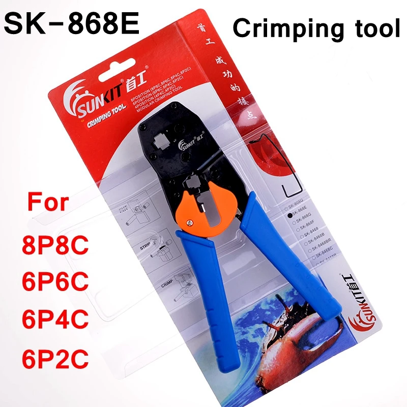 

ReadStar SUNKIT SK-868E 8P8C RJ45 6P6C RJ11 Cable crimper networking telephone cable crimping tool network crimping plier