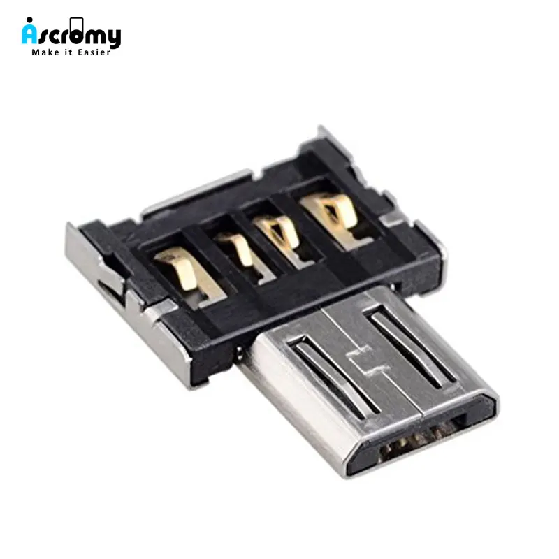 Ascromy Micro USB 5pin OTG Adapter Connector for Xiaomi Redmi Note 5 6 Samsung S7 Android Cell Phone Tablet USB Cable Flash Disk (1)