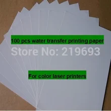 Анти-УФ Непродуваемые(100 листов/уп, наклейки) A4 прозрачный/Прозрачные лазерные водная горка переводная бумага для печати лазерного переводная бумага на водной основе