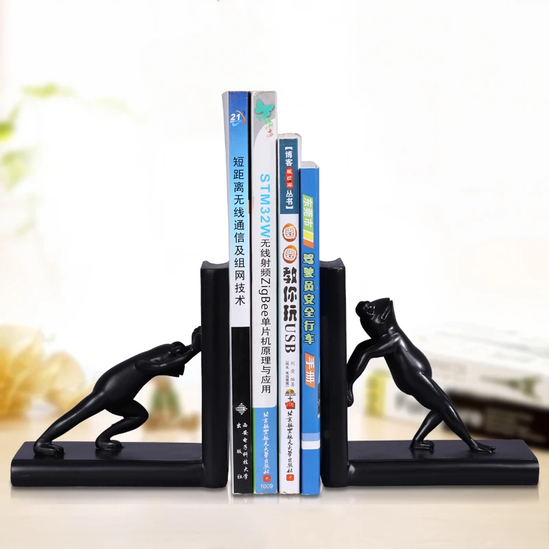 

Creative black resin frog statue home decor crafts room decoration office study vintage frog bookend animal figurine ornaments