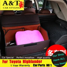 A&T car styling For Toyota Highlander Rear Racks kluger folding storage box car trunk Trunk storage bag