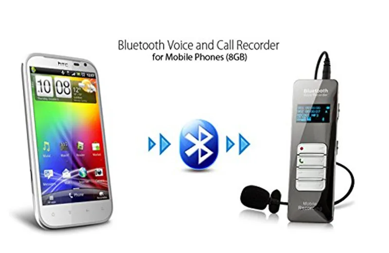 Цифровой беспроводной Bluetooth Диктофон с MP3-плеером 8 ГБ портативный диктофон с поддержкой 24 языков