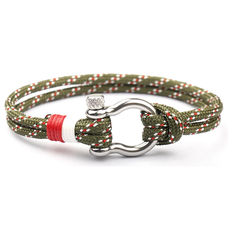 NIUYITID 2018 New Stainless Steel Buckle Men Bracelet Fashion Paracord Rope Navy Style Male Charm Braclet Jewelry High Quality (2)