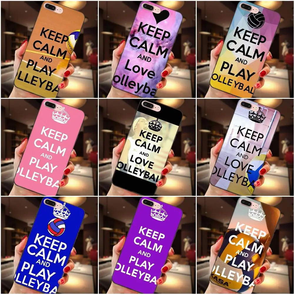 С надписью Keep Calm And люблю волейбол для Galaxy C5 C7 J1 J2 J3 J330 J5 J6 J7 J730 2017 Ace Core Duo Max Мини плюс