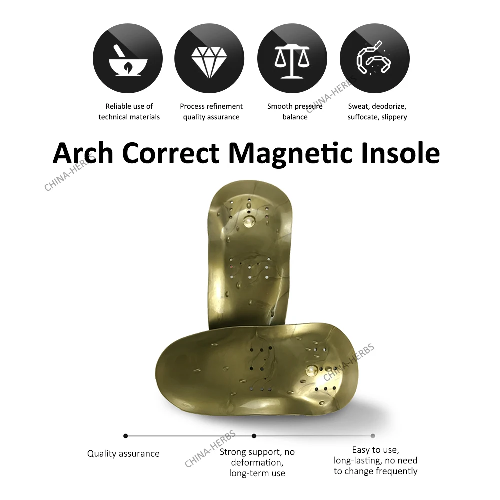 1 пара ортопедический супинатор для плоской стопы, корректная Магнитная Массажная стелька против усталости, против артрита, магнитные стельки для обуви