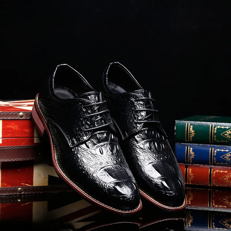 2018 New Fashion Style Designer Formal Mens Dress Shoes Genuine Leather