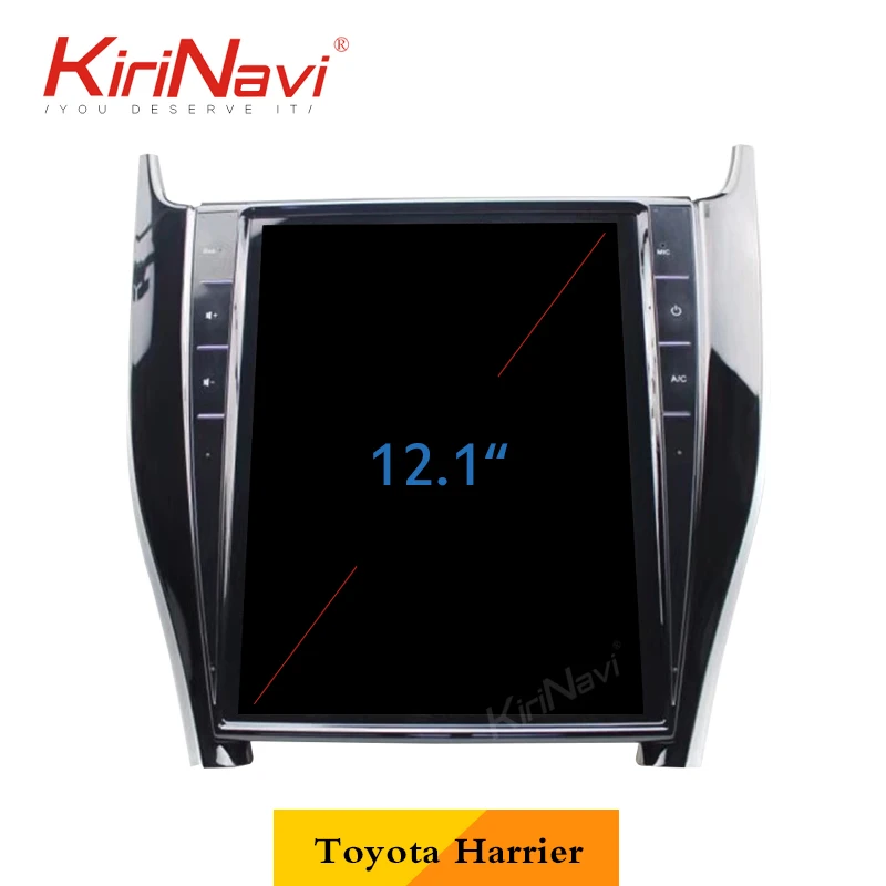 KiriNavi вертикальный экран Tesla style 12," 1 Din Android 7,1 Автомагнитола для Toyota Harrier автомобильный Dvd мультимедийный плеер навигация