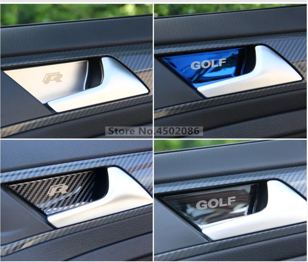 Автомобильные аксессуары для Volkswagen Golf 7 MK7 MK7.5- интерьер дверная ручка чашу покрытие стикер для отделки стайлинга автомобилей