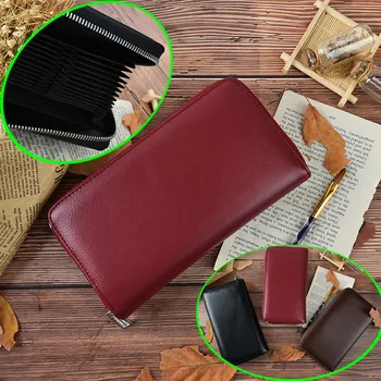 

1PC PU Leather Men Business Card Holder Women Credit Card Case Bank/ID Card Bag Luxury Wallet 3 Colors
