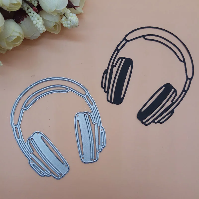 

Headset Music Popular Fashion Die 2018 New Cutting Dies Scrapbooking Dies Metal Embossing Stamps and die for Card Making DIY