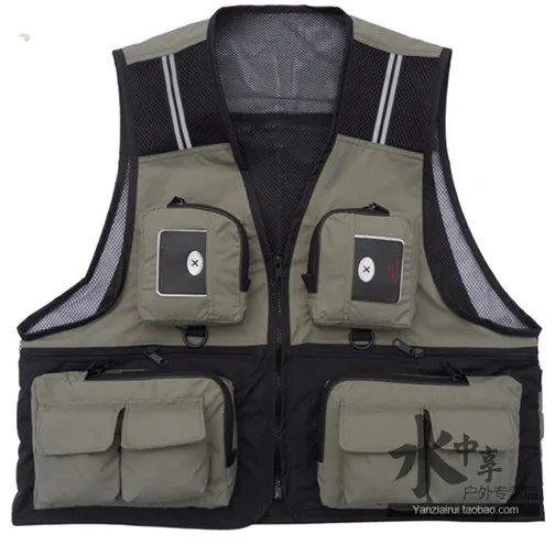 

Free shipping new fishing vest Fishing clothing and multi- pockets breathable vest Photography vest removable