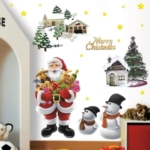 freeshipping 5070cm 3pcslot happy new year tv bedroom cartoon merry christmas background - Christmas Tv Decoration freeshipping 5070cm 3pcslot happy new year tv bedroom cartoon merry christmas background - Christmas Tv Decoration