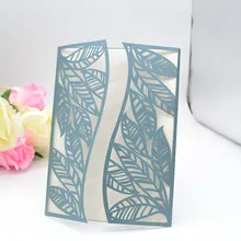 Новое поступление лазерная резка пользовательские складные свадебные пригласительные карты Роскошные полые поздравительные открытки