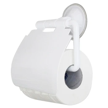 

Fashion Creative Tissue Box Bathroom Lavatory Sucker Wall Mounted Toilet Paper Holder Cover Roll Tissue Box Storage Accessory