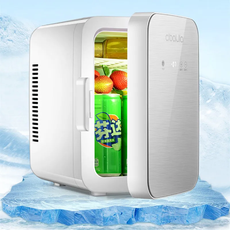 Высокая Портативный прохладнее, мини-холодильник DC12V AC220V 8L автомобильный холодильник студенческого общежития охлаждения коробки Touch морозильник Silent автомобильный холодильник
