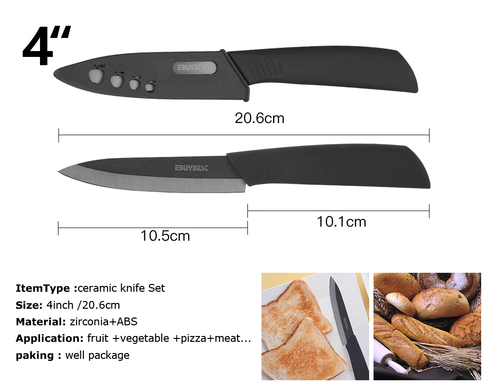 Kitchen Knives Ceramic Knives Cook 3 4 5 6 inch+ Peeler Zirconia Black Blade Paring Fruit Vege Chef Ceramic Knife Set