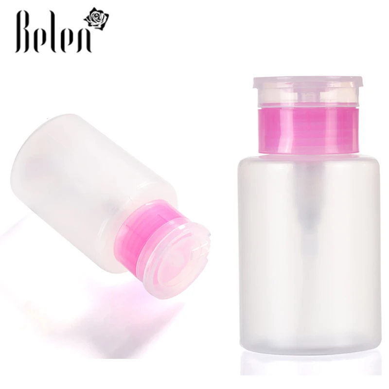 

Belen 150ML Pink Empty Dispenser Pump Nail Art Polish Liquid Alcohol Remover Cleaner Bottle Makeup Nail Art Equipment Tool