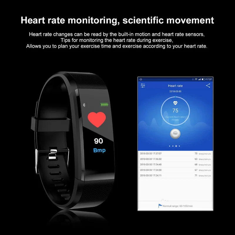 Смарт браслет Eyefun с цветным экраном спортивные часы шагомером фитнес для бега