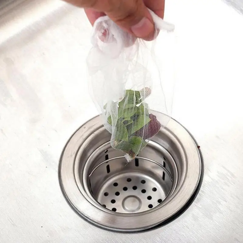 Раковина для сливного отверстия фильтр для мусора сетка одноразовый пакет для мусора кухонные отходы Слив для ванны фильтр кухонные