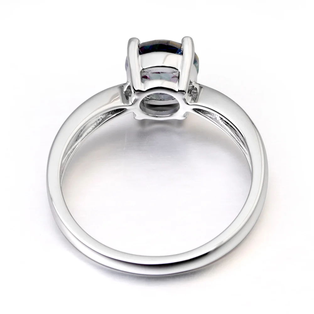Украшения leige с круглым вырезом мистические топазовые кольца женское Серебро 925 обручальные кольца радужные украшения с топазом изменение цвета
