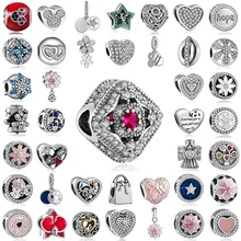 Diy 925 стерлингового серебра разделитель бусины для изготовления ювелирных изделий Подходит очарование Пандоры браслет W303-407
