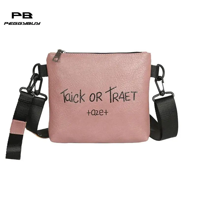 Мода Письмо печати Crossbody сумка женская из искусственной кожи широкий ремень сумки на плечо для женщин Bolsa Feminina Клатч женский