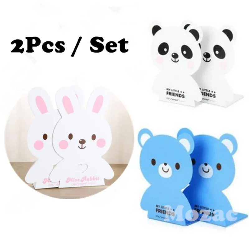 

2Pcs/Set Metal Bookends Decorative Bookend Cute Animal Book Holder for Reading Support Essential Book Stand Creative Bookstand