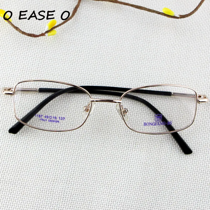 

High Quality Metal Rectangular Full Frame Men Women Italy Design Eyeglasses Prescription Reading Glasses Myopia Spectacles 1187