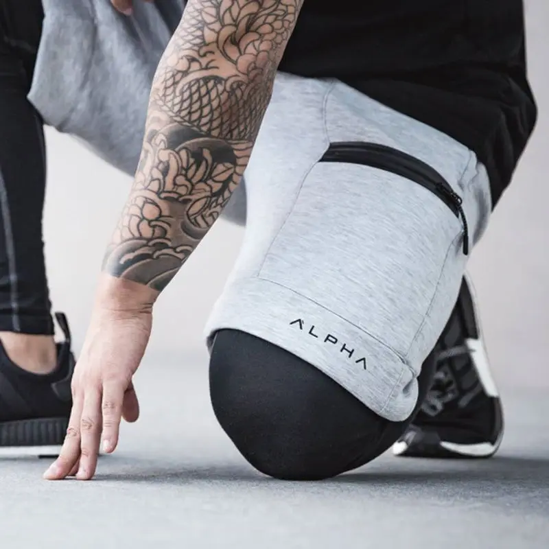 

2018 New Mens cotton shorts Calf-Length gyms Fitness Bodybuilding Fashion Casual workout Brand short pants Man Jogger Sweatpants
