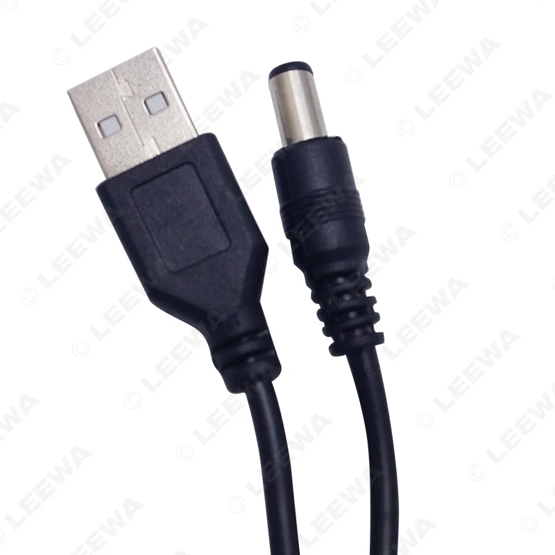 LEEWA 50 шт. черный 85 см USB 2 0 порт до 5 мм x 1 в DC силовой цилиндр разъем кабеля питания
