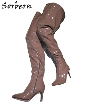 Sorbern Patent Leather Mid Thigh High Boots Stilettos High Heel Pointy Toes Custom Boot Shaft Length And Width Ladies Booties
Sorbern Patent Leather Mid Thigh High Boots Stilettos High Heel Pointy Toes Custom Boot Shaft Length And Width Ladies Booties