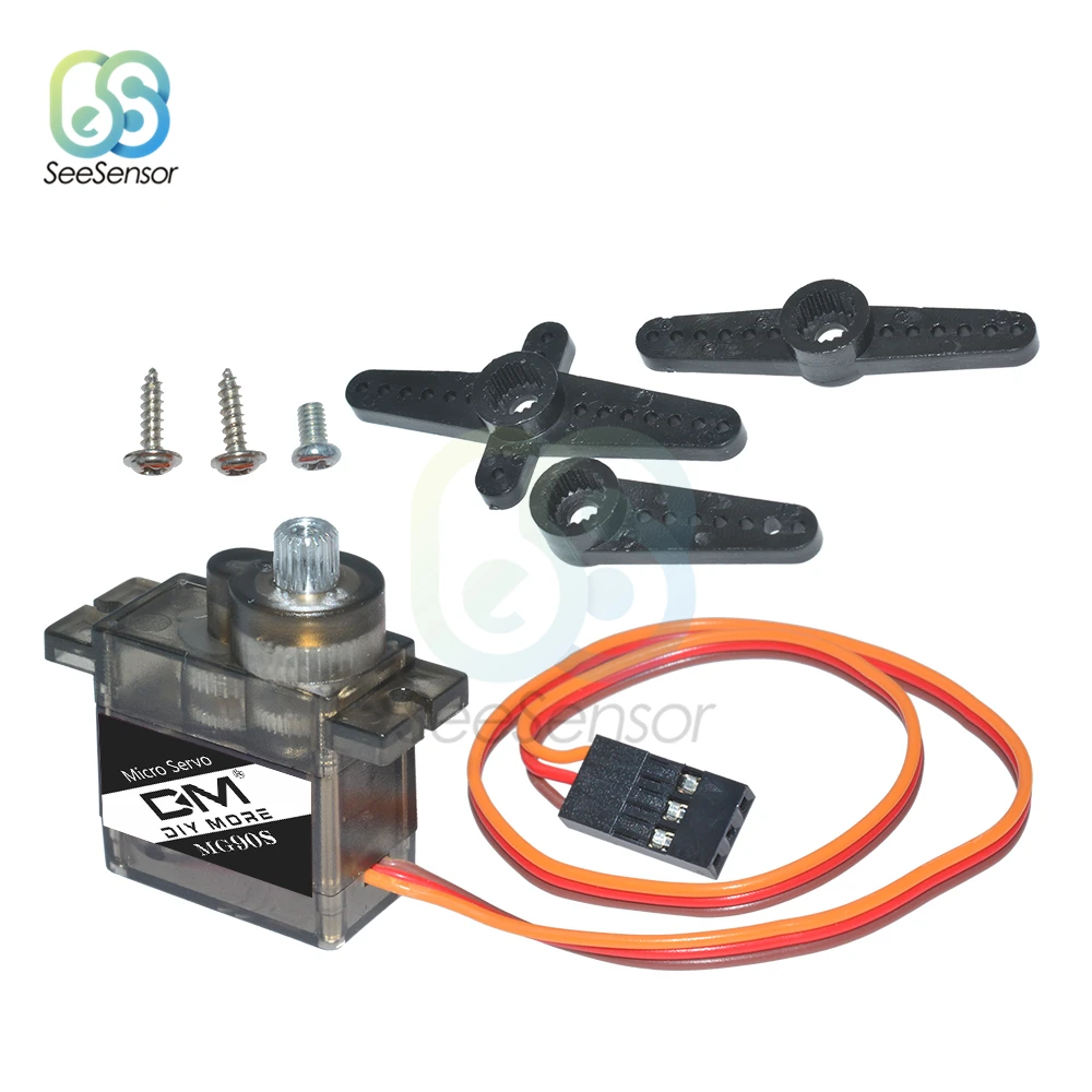 

MG90S 9g Metal Gear RC Micro Servo Upgraded SG90 Digital Micro Servos for Smart Vehicle Helicopter Boart Car