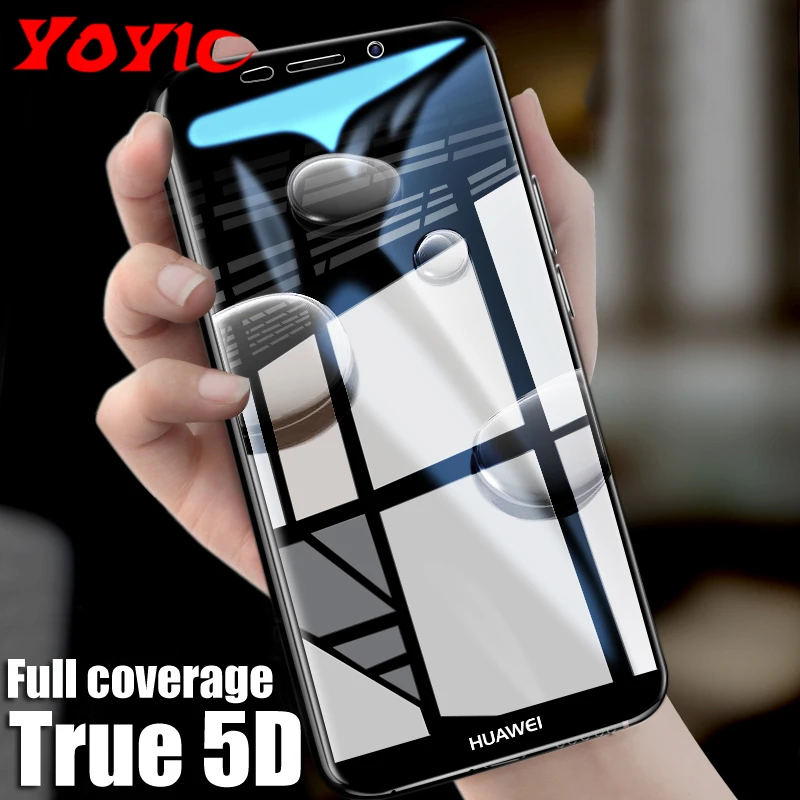 

YOYIC 5D Full Coverage Tempered Glass For Huawei P10 P20 Lite Pro Mate 10 lite Screen Protector Film For Honor 9 9 lite 10 Glass