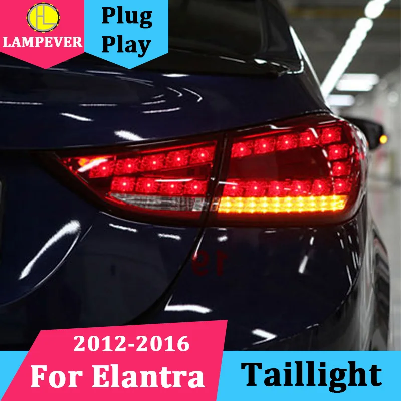 Lampever Styling for Elantra Tail Lights Benz Design New MD Light Rear Lamp DRL+Brake+Park+Signal | Автомобили и мотоциклы
