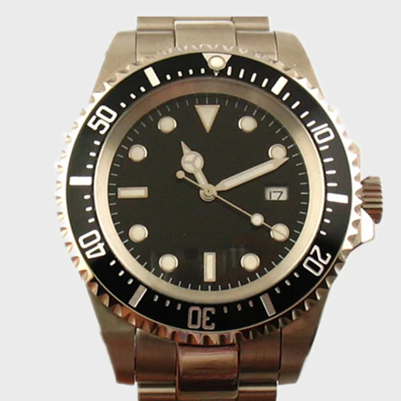 

42mm Luminous Brushed 316L Stainless Steel Case Black Dial Men Automatic Watch