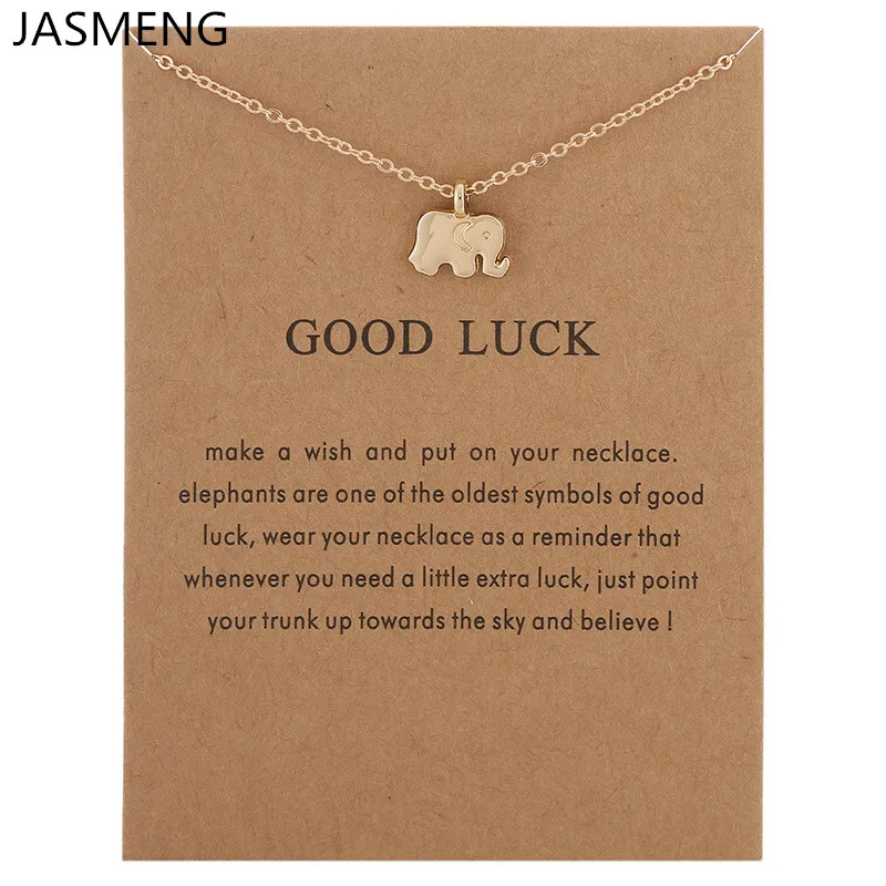 

Gold-color Alloy Thanks Horseshoe Karma Drop Shorts Clavicle Chains Trendy Necklaces & Pendants Wholesale (Has card)