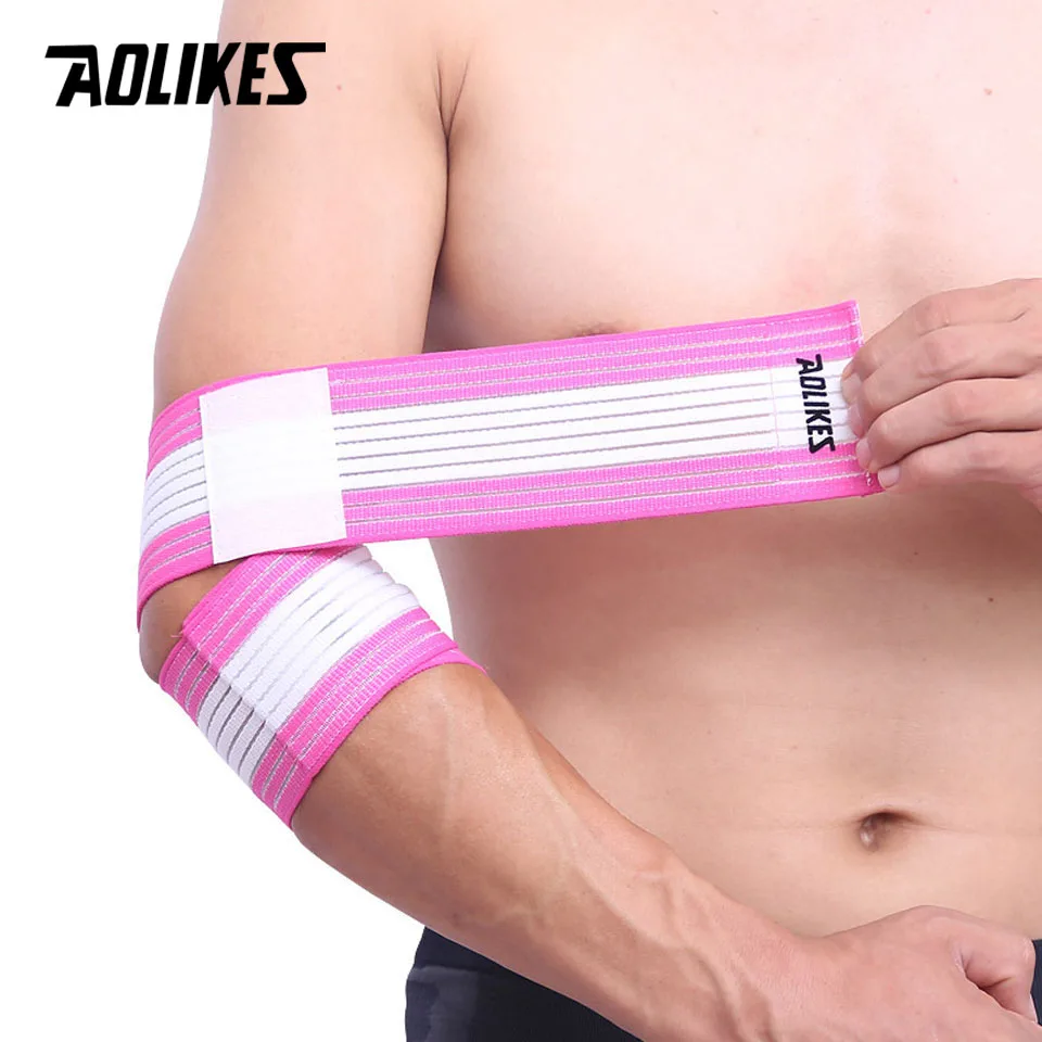 Aolikes 1 قطع التفاف دعم كرة تنس الريشة الكوع هدفين الصالة الرياضية المرنة elbowband الملاءمة ضمادة