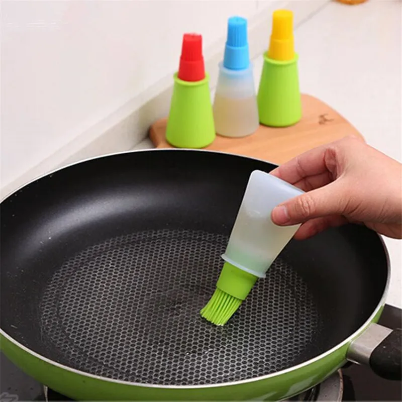 

Portable Silicone Oil Bottle Brush Liquid Oil Pen Baking BBQ Basting Brush Pastry Oil Brush High Temperature BBQ Tool Gadgets