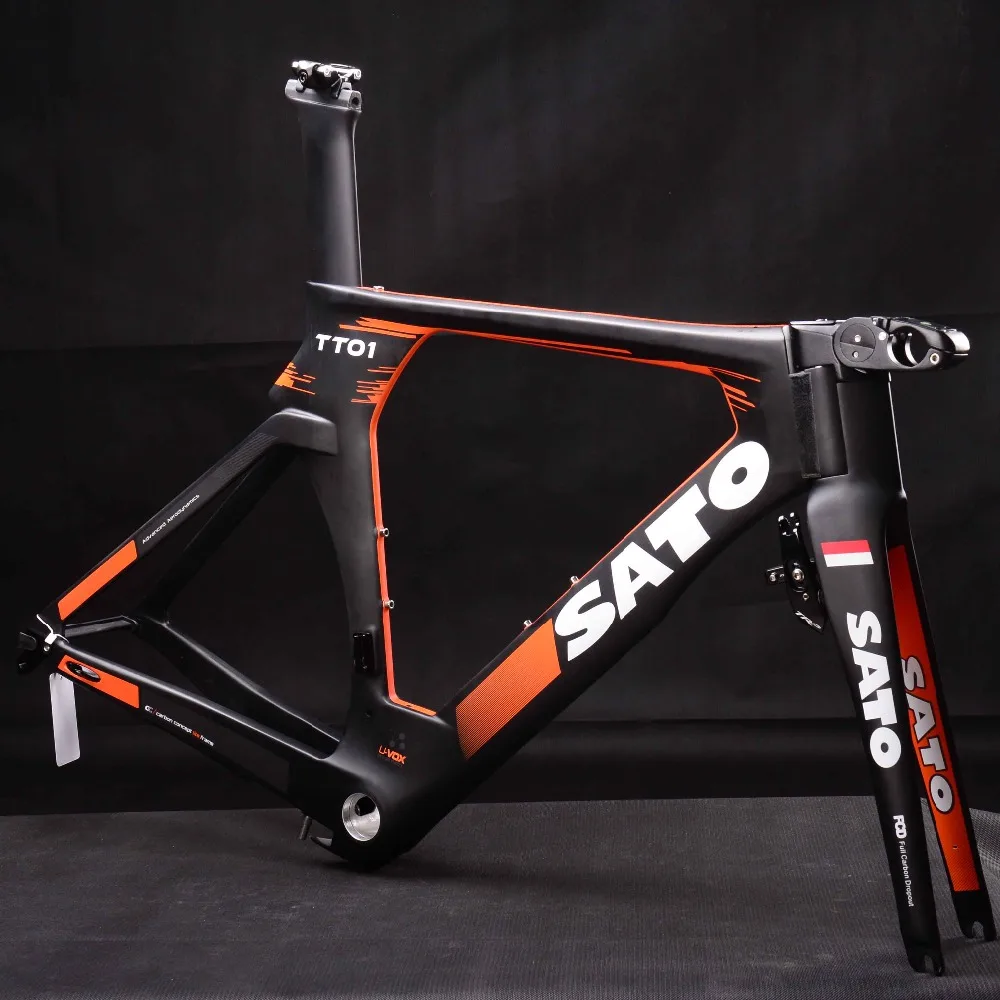 

2018 MIRACLE AERO Carbon triathlon bikes Chinese Di2 TT Carbon bike Carbon time trial bicycle with SATO logo painting