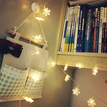

10Leds Christmas Tree Snow Flakes Led String Fairy Light Xmas Party Home Wedding Garden Garland Christmas Decorations