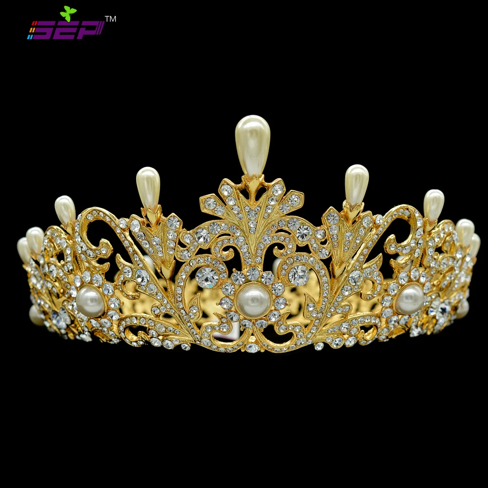 Tiaras e Coroas de Noiva Imitação de Pérolas de Cristal Austríaco Flor