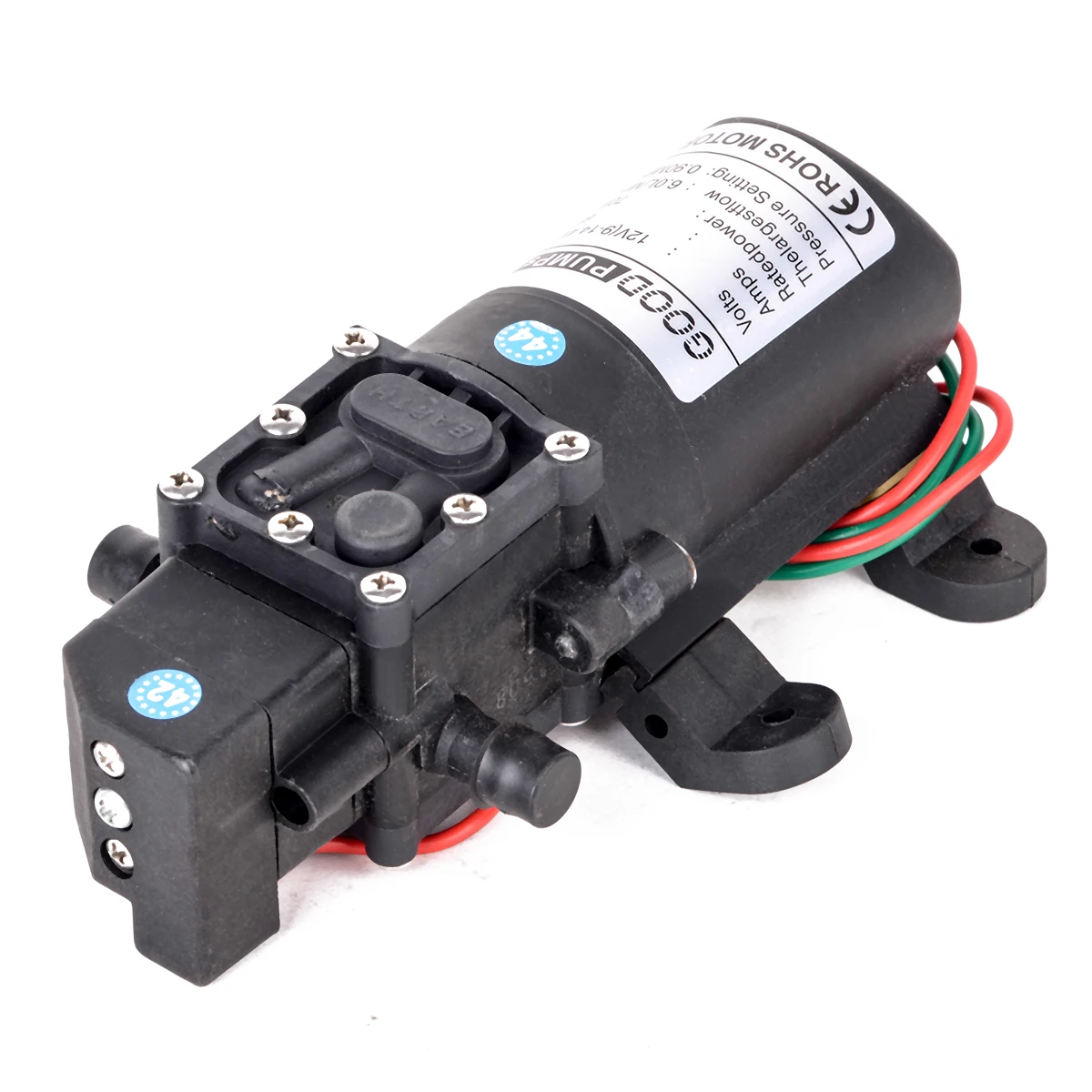 High Quality DC 12V 70W 130PSI Diaphragm Water Pump 12V Small Safe High Pressure Self Priming Pump 6L/Min 165*100*62mm