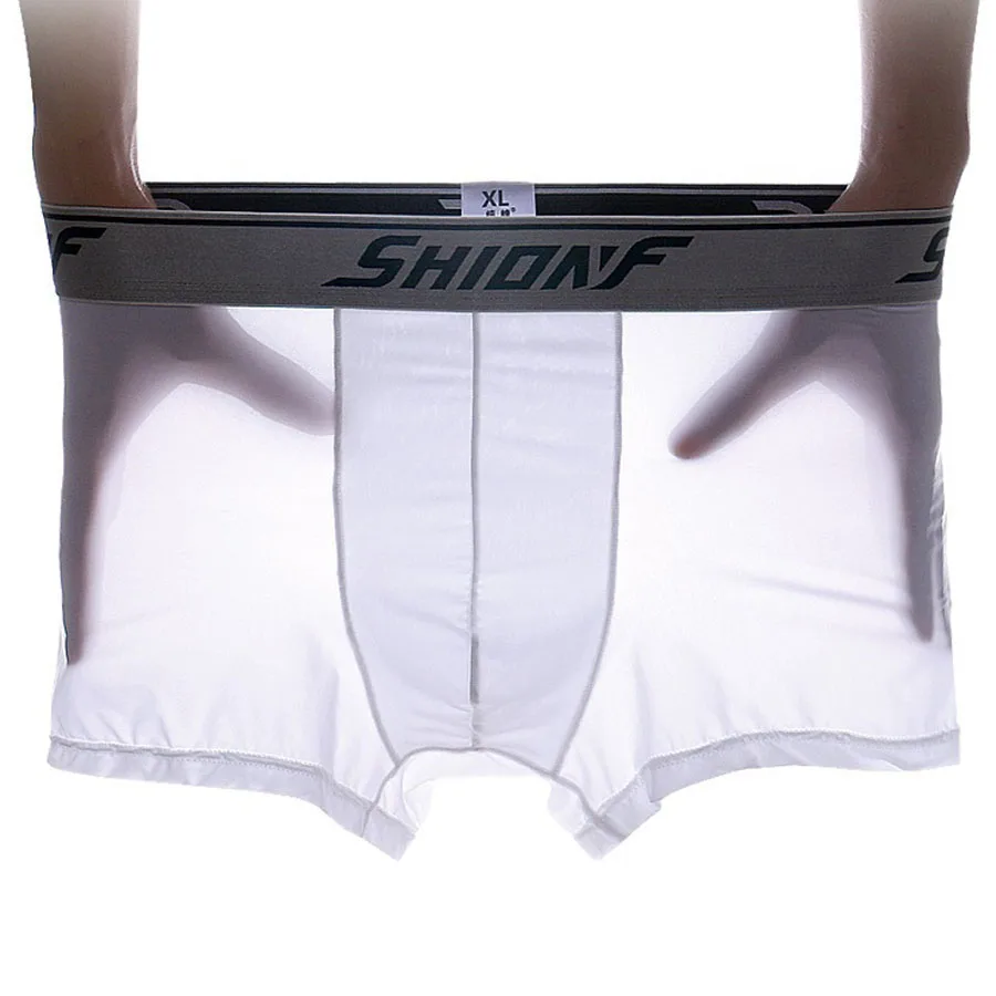 

Ice silk cool style boxers shorts Men's underwears Breathable four colors cf1009 high elastic comrtable plus big size blue New