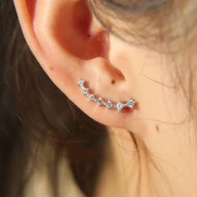 Корейские ювелирные изделия, циркониевые кристаллы, Стерлинговое Серебро 925 пробы, серьги-гвоздики геометрической формы для женщин, массивные ювелирные изделия для ушей,, высокое качество