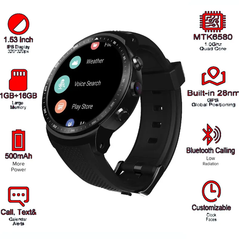 3G GPS Smart Watch Sport bracelet Smartwatch Camera Heart Rate Monitor health measurement Waterproof for Zeblaze Thor PRO 3 4 5