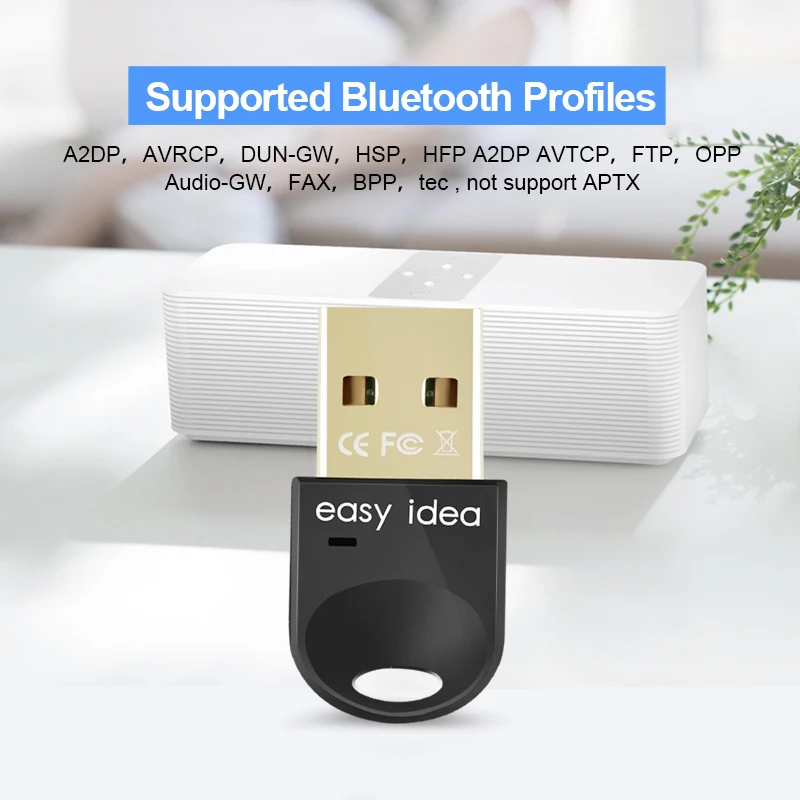 Беспроводной USB Bluetooth 5 0 адаптер PC Dongle 4 мини аудио приемник высокоскоростной