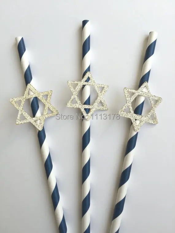 

Gold Glitter Star of David birthday party baby shower Weddings, Bridal Showers. Party Paper Straws